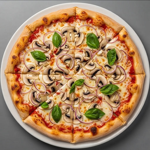 Mushroom & Onion Pizza 