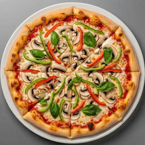 Mushroom & Peppers Pizza 